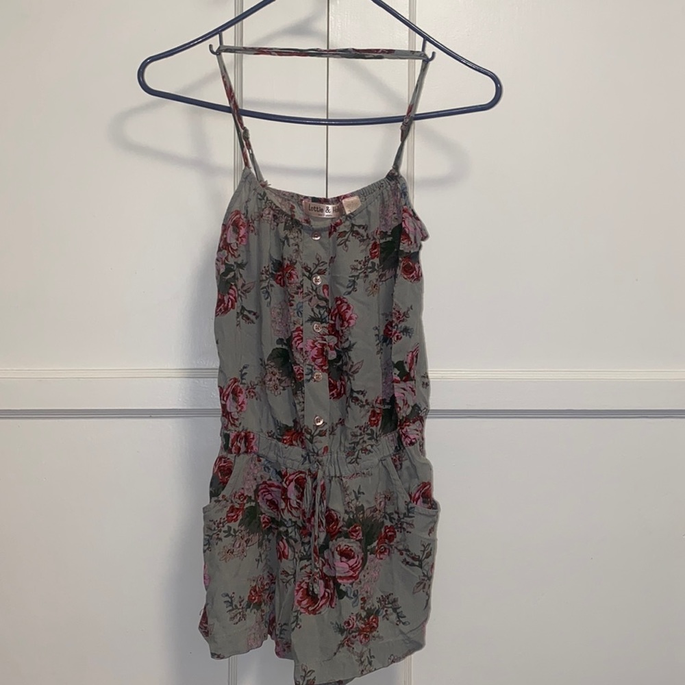 Lottie & Holly XS Olive Floral Print XS Jumpsuit